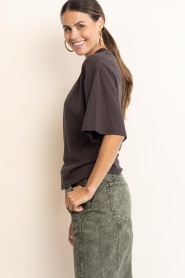 Second Female :  Soft shirt with smock detail Missouri | brown - img6