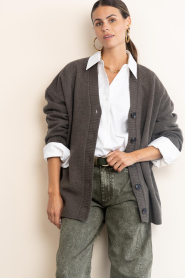 Second Female :  Maxi cardigan Alpha | grey - img5