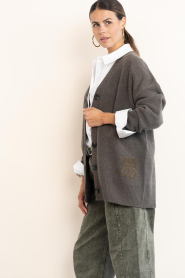 Second Female :  Maxi cardigan Alpha | grey - img7
