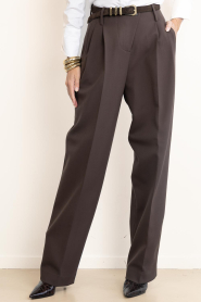 IRO |  Fine pleated trousers Ascend | brown | Picture 5