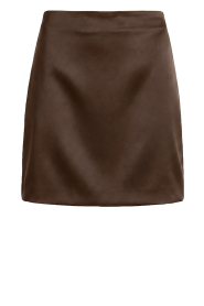March23 |  Heavy satin mini-skirt Sidney | brown