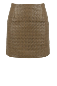 March23 |  Faux leather mini skirt Seattle | green