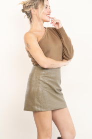 March23 :  Faux leather mini skirt Seattle | green - img6