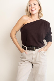 March23 |  Soft wool blend one shoulder Milan | brown | Picture 5