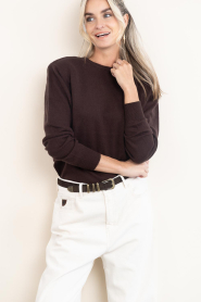 March23 |  Soft wool blend sweater Berlin | bruin | Picture 4