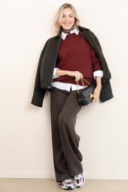 March23 |  Soft wool blend sweater with shoulderpads Berlin | rust | Picture 3