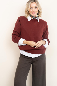 March23 |  Soft wool blend sweater with shoulderpads Berlin | rust | Picture 4