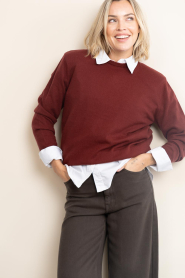 March23 |  Soft wool blend sweater with shoulderpads Berlin | rust | Picture 5