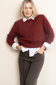March23 |  Soft wool blend sweater with shoulderpads Berlin | rust | Picture 6