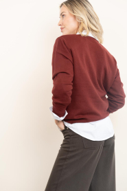 March23 |  Soft wool blend sweater with shoulderpads Berlin | rust | Picture 8