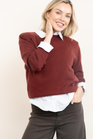 March23 |  Soft wool blend sweater with shoulderpads Berlin | rust | Picture 9