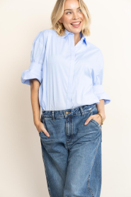 March23 |  Poplin blouse Montreal | sky blue | Picture 2