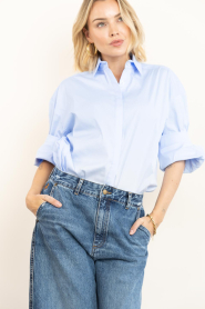 March23 |  Poplin blouse Montreal | sky blue | Picture 5
