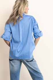 March23 |  Poplin blouse Montreal | azur blue | Picture 8