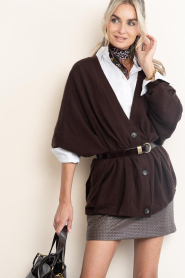 March23 |  Long knitted cardigan Arran | brown | Picture 2