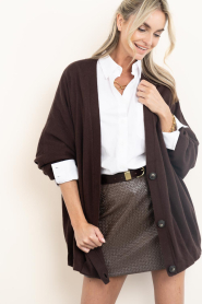 March23 |  Long knitted cardigan Arran | brown | Picture 9