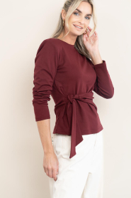 Co'Couture :  Wrap top Oriane | burgundy - img7