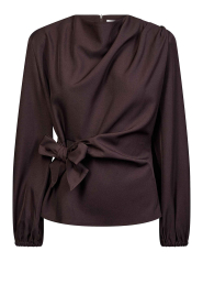 Co'Couture |  Woven wrap top Luna | brown | Picture 1