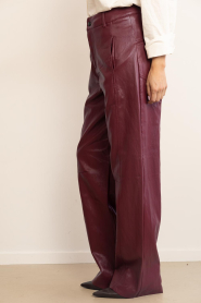Co'Couture |  Faux leather pants Gitt | burgundy | Picture 5