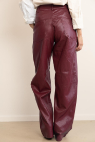 Co'Couture |  Faux leather pants Gitt | burgundy | Picture 6