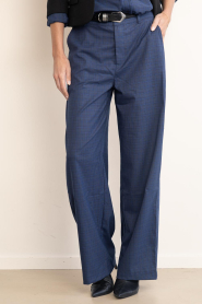 Co'Couture |  Checked pants Dexter L34 | blue | Picture 4