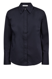 Co'Couture |  Fitted stretch blouse San | navy | Picture 1
