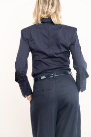 Co'Couture |  Fitted stretch blouse San | navy | Picture 8