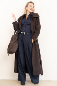 Co'Couture |  Fitted stretch blouse San | navy | Picture 3