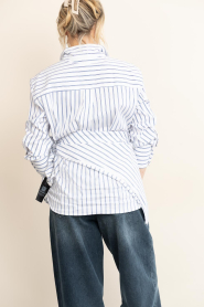 Co'Couture |  Striped scarf Somo | white | Picture 4
