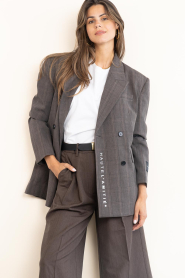 Haute L'Amitié :  Fitted double-breasted blazer Waist | brown - img4