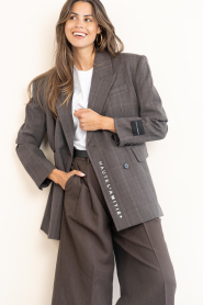 Haute L'Amitié :  Fitted double-breasted blazer Waist | brown - img5