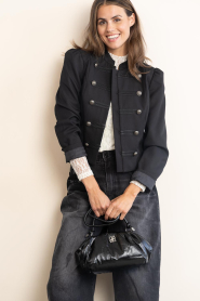 Haute L'Amitié :  Jacket with decorative buttons Uniform | zwart - img2
