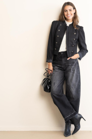Haute L'Amitié :  Jacket with decorative buttons Uniform | zwart - img4