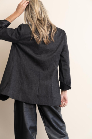 Haute L'Amitié |  Blazer with belt Bellis | grey | Picture 8