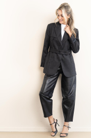 Haute L'Amitié |  Blazer with belt Bellis | grey | Picture 9
