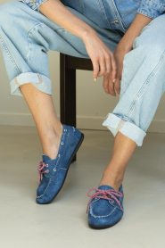 Toral |  Denim boat loafers Nahua | blue | Picture 6