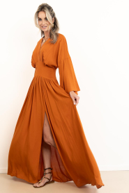 Eve |  Maxi dress with flared sleeve Eve | burnt orange | Picture 6