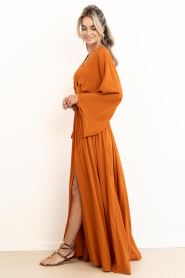 Eve |  Maxi dress with flared sleeve Eve | burnt orange | Picture 8