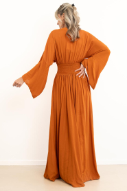 Eve |  Maxi dress with flared sleeve Eve | burnt orange | Picture 9