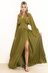 Eve :  Maxi dress with flared sleeve Eve | green - img4