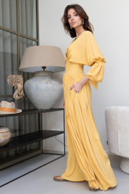 Eve :  Maxi dress with flared sleeve Eve | yellow - img7