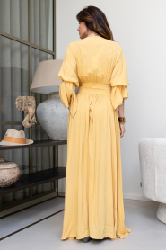 Eve :  Maxi dress with flared sleeve Eve | yellow - img8