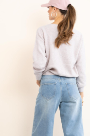 American Vintage :  Soft knitted V-neck sweater Damsville | natural - img7