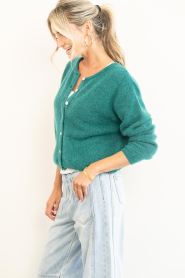 American Vintage |  Soft alpaca cardigan Vitow | green | Picture 6