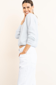 American Vintage |  Soft alpaca cardigan Vitow | blue | Picture 7