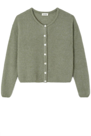 American Vintage |  Soft alpaca cardigan Vitow | green