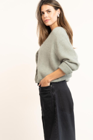 American Vintage |  Soft alpaca cardigan Vitow | green | Picture 7