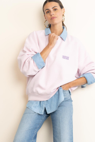 American Vintage :  Soft sweater Plizzy | pink - img2