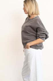 American Vintage |  Cotton sweater with logo Jitbay | taupe | Picture 6