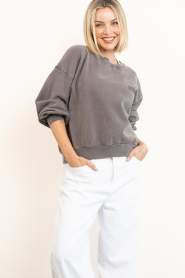 American Vintage |  Cotton sweater with logo Jitbay | taupe | Picture 5